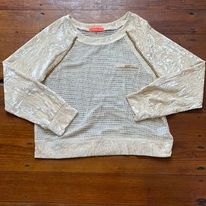 Lulumari Crushed Velvet Mesh Top